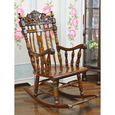 高級 マホガニー ロッキングチェア 木製 アンティーク 家具 クラシック