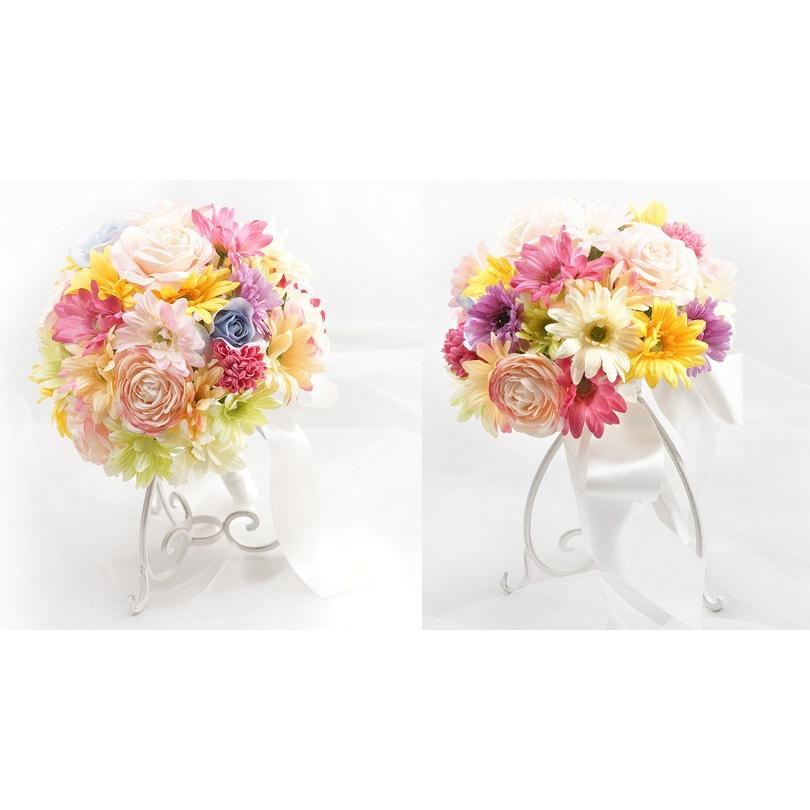 ブーケ ＋ ブートニア セット 結婚式 ウェディング カラフル ラウンド