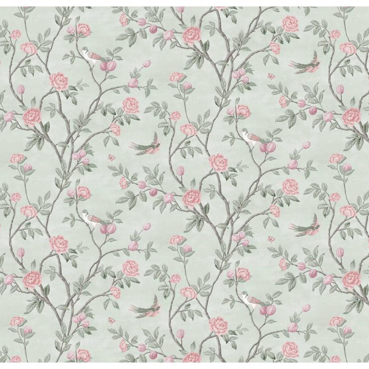 壁紙 クロス 花柄 輸入壁紙 ローラアシュレイ 113371 Eglantine 花 鳥