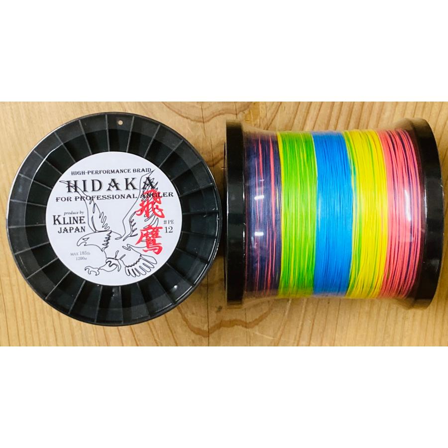 K LINE 飛鷹／HIDAKA 12号（MAX185lb）1200m巻PEライン【エキスパート
