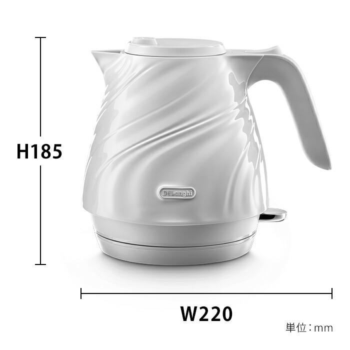デロンギ（DeLonghi） セタ 電気ケトル [KBS1200J-W] ケトル おしゃれ