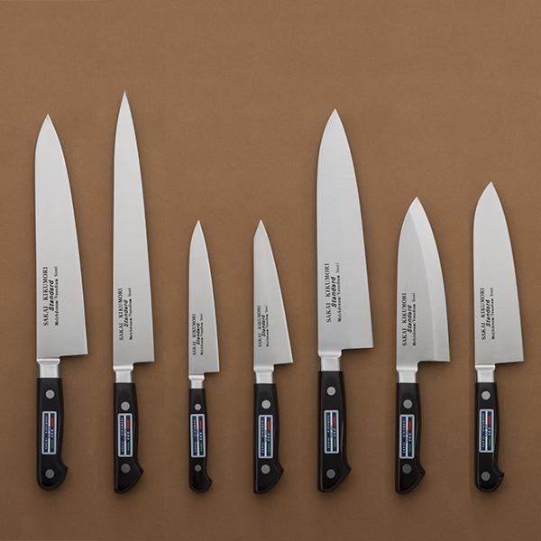 洋包丁 堺菊守 スタンダード（口金付） 三徳 180mm 1本 名入れ彫刻無料