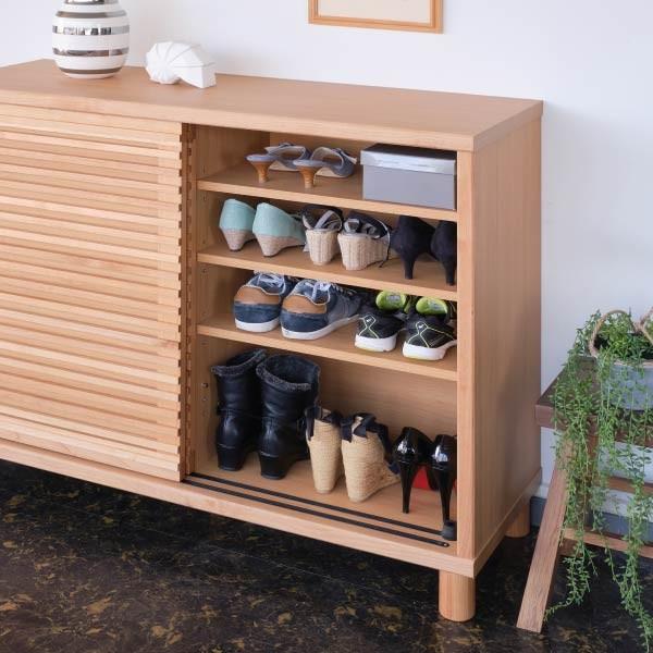 一生紀（ISSEIKI） シューズボックス 下駄箱 靴箱 玄関収納 無垢材