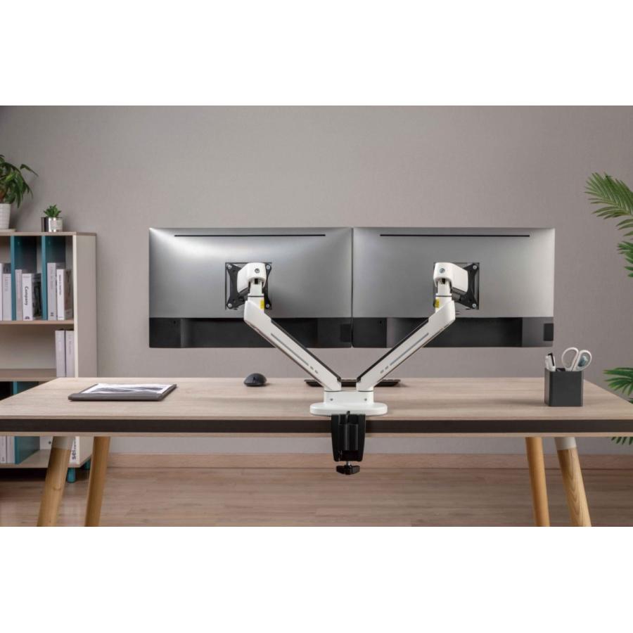 Alterzone ゲーミングモニターアーム 白 RGB 17~32インチ 最大耐荷重