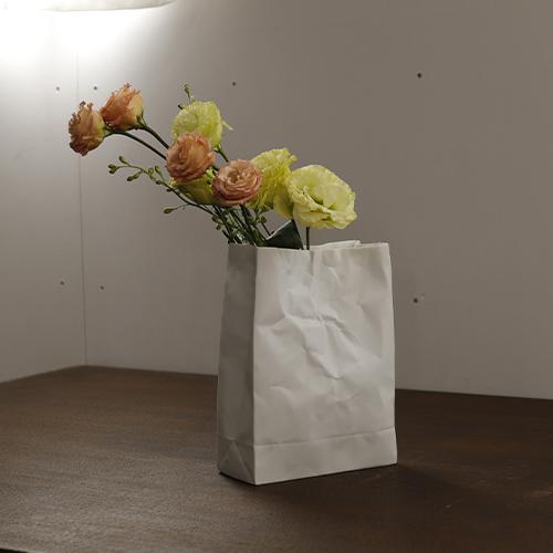 MOMA 花瓶 花器 セラミックジャパン クリンクル #2 ホワイト 陶器 小松