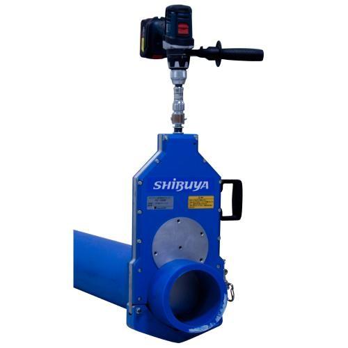 シブヤ ポリエチレン管用垂直切りカッター PE-150W 水道管用ガイド