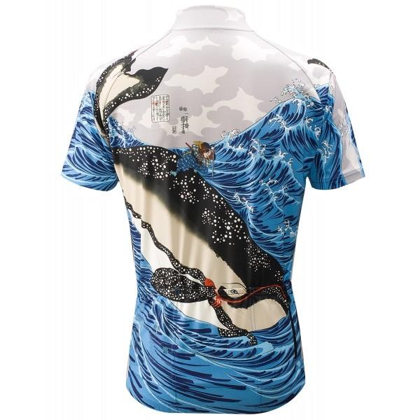 DECOJA 和柄 サイクルジャージ 武蔵-クジラ(28145)【送料無料