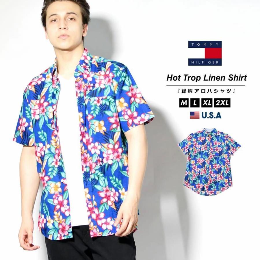 TOMMY HILFIGER（トミー・ヒルフィガー） 花柄シャツ メンズ 半袖