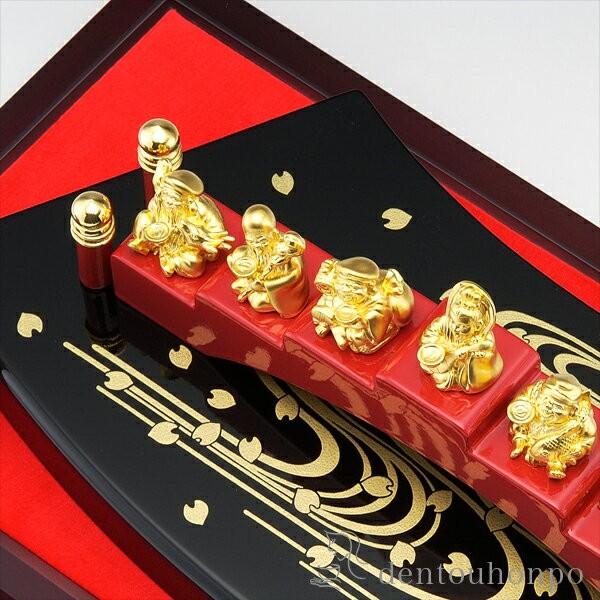 純金 爛漫 七福神 45g ( 光則（金工芸） 木札名入れ有料 恵比寿 大黒