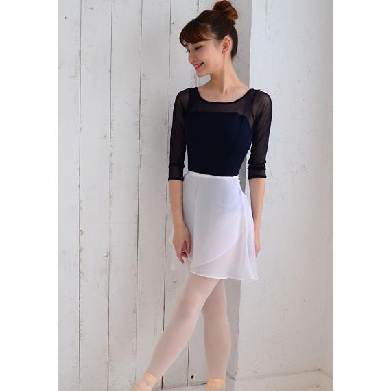 バレエ サラカラチュールネット・シーム7分袖レオタード 長袖 大人