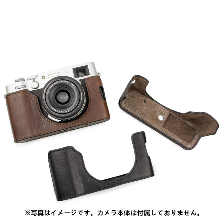 富士フイルム FUJIFILM X100V ケース カメラケース ハーフケース 本革