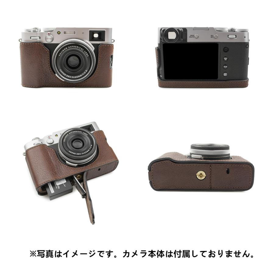 富士フイルム FUJIFILM X100V ケース カメラケース ハーフケース 本革