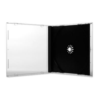 CDジュエルケース（CD1枚収納プラケース×200個）/ クリア / 白 黒（濃