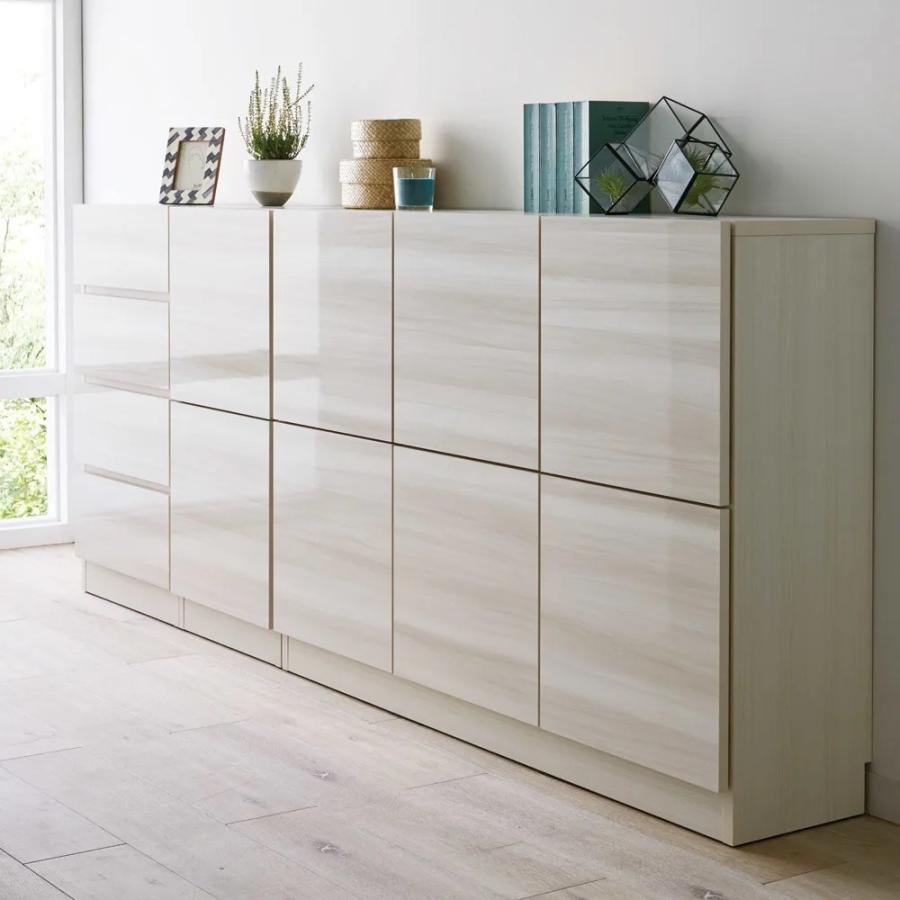 dinos（ディノス） スクエア木目カウンター下収納 3列6マス 幅118cm