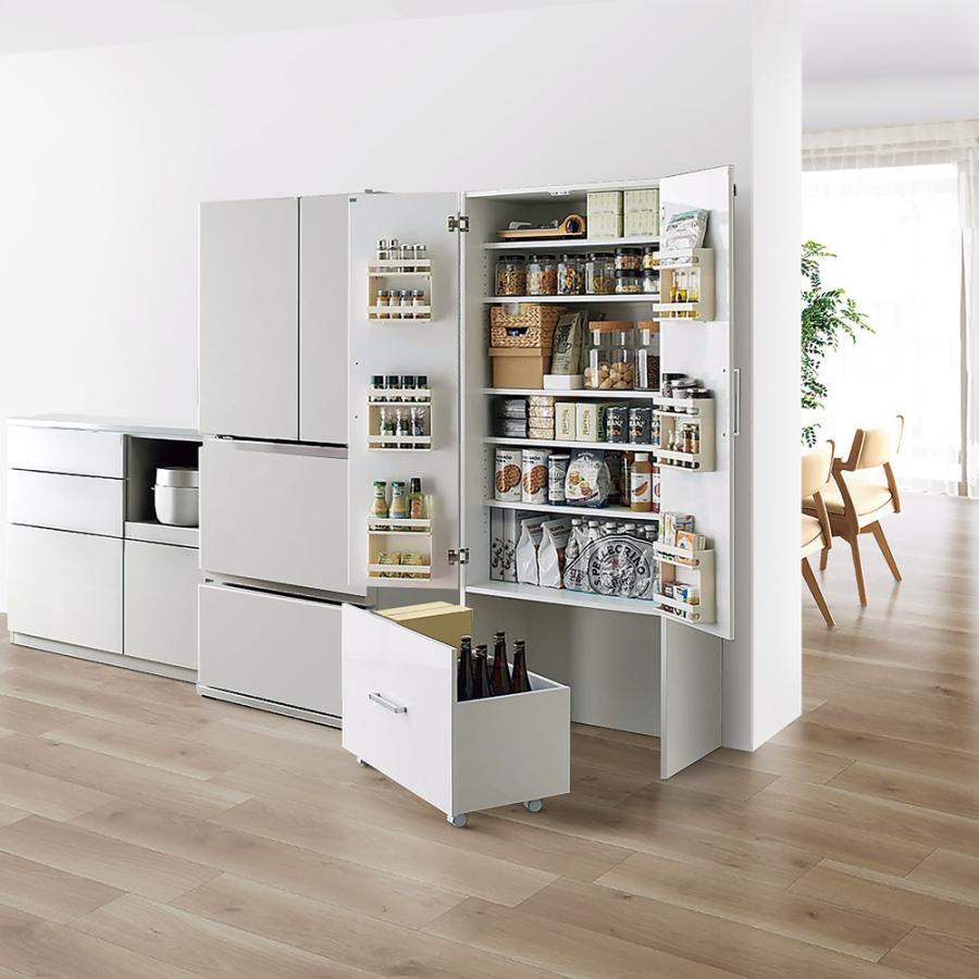 dinos（ディノス） 引き出して使える頑丈ワゴン付き キッチン