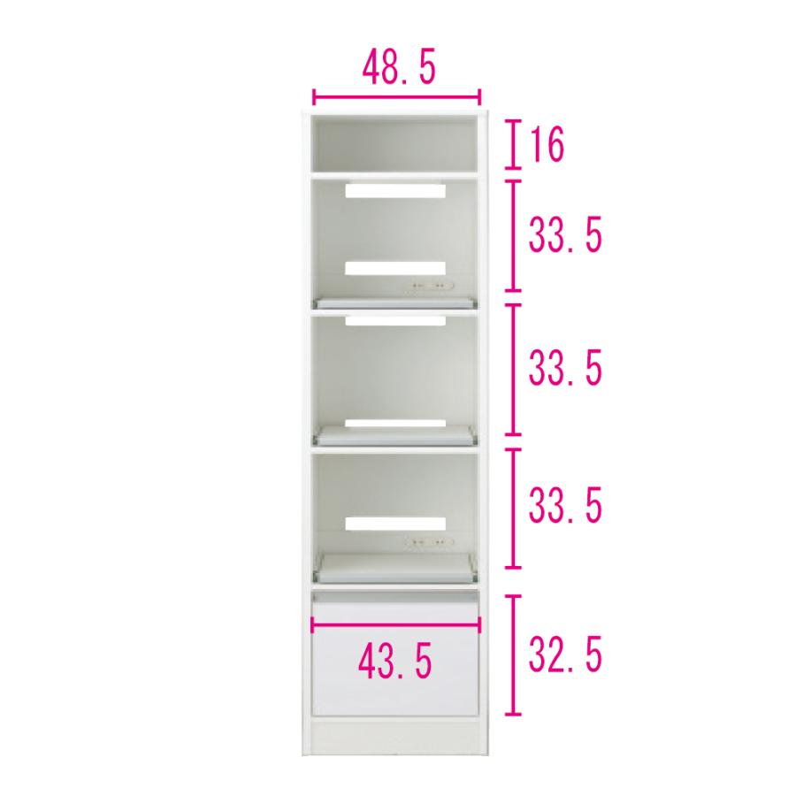 dinos（ディノス） 奥行スリム 幅が選べる 省スペース家電収納庫 幅