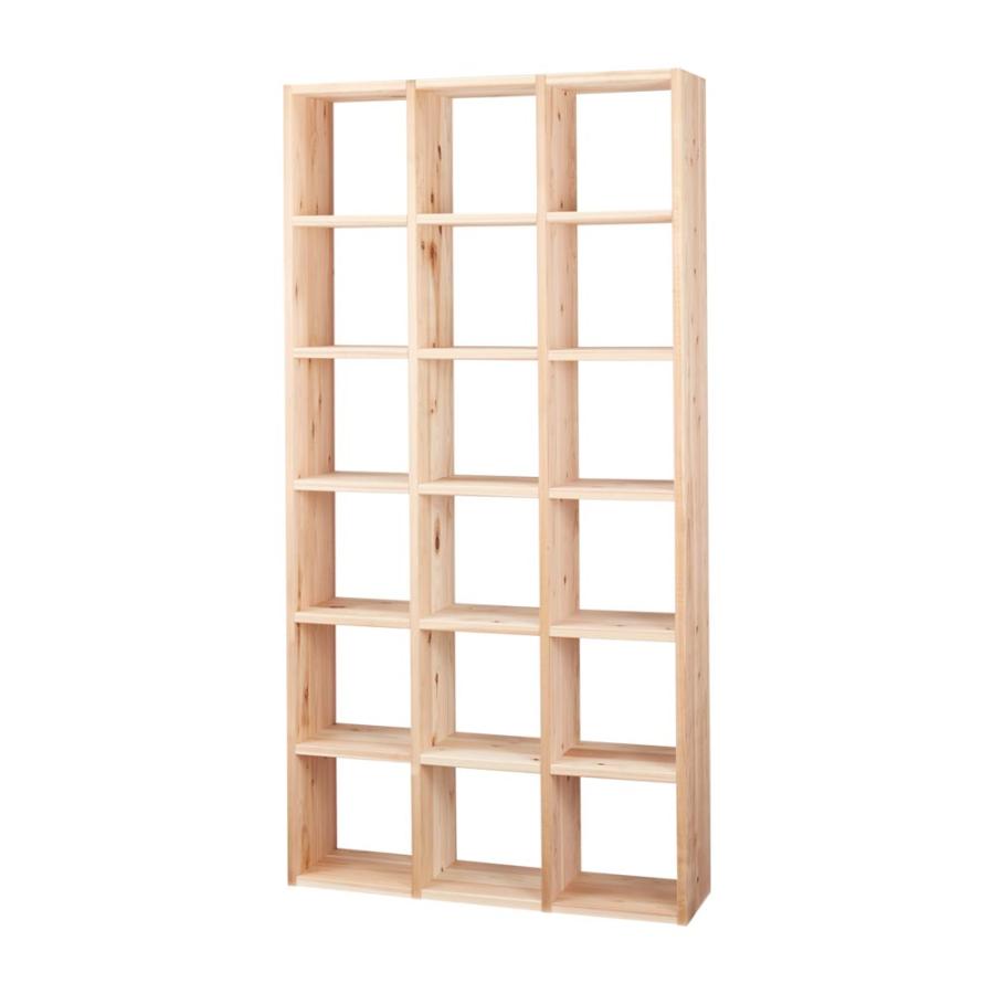 dinos（ディノス） 国産杉シェルフ 横3列×縦6段（幅111.5cm高さ220cm