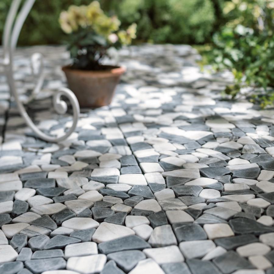 dinos（ディノス） ≪24枚セット≫ 天然石マット防草シート付き 芝