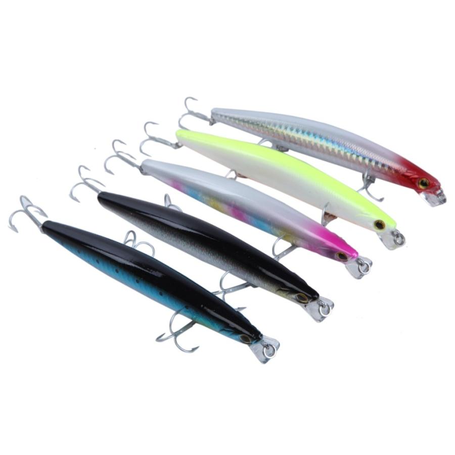 シーバス ルアー フローティング ミノー リップ 付 ヒラメ 5個セット