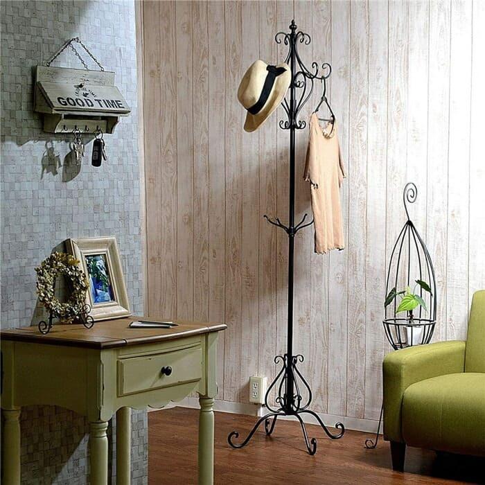 ポールハンガー アイアン アンティーク おしゃれ 洋服掛け 帽子掛け
