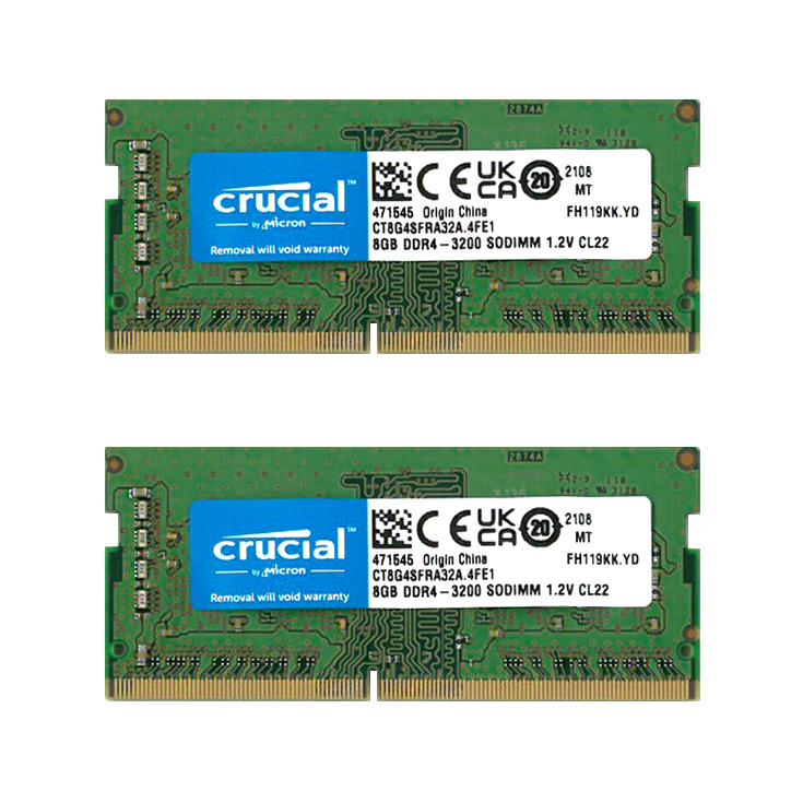 crucial（クルーシャル） 2枚組 8GB ×2 （ 16GB ）Crucial Micron製