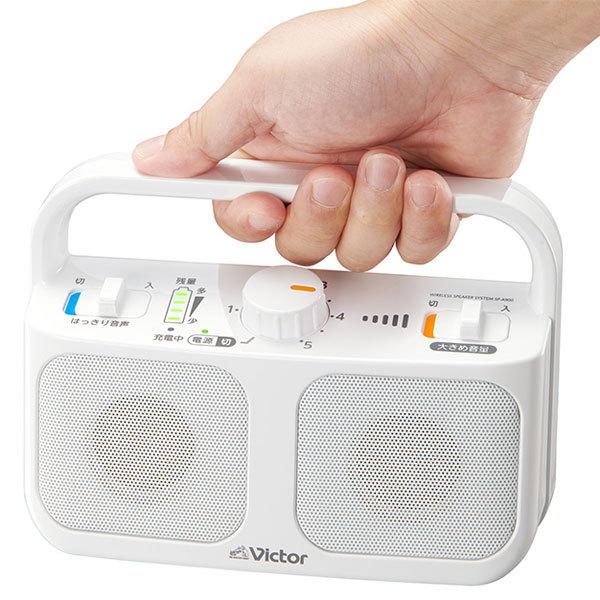 JVC テレビ用ワイヤレススピーカーシステム みみ楽 ホワイト Victor SP