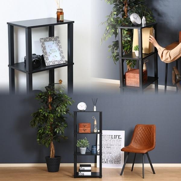 サイズオーダー可！スリム仕切り4段ラック○シャビーホワイト天然木