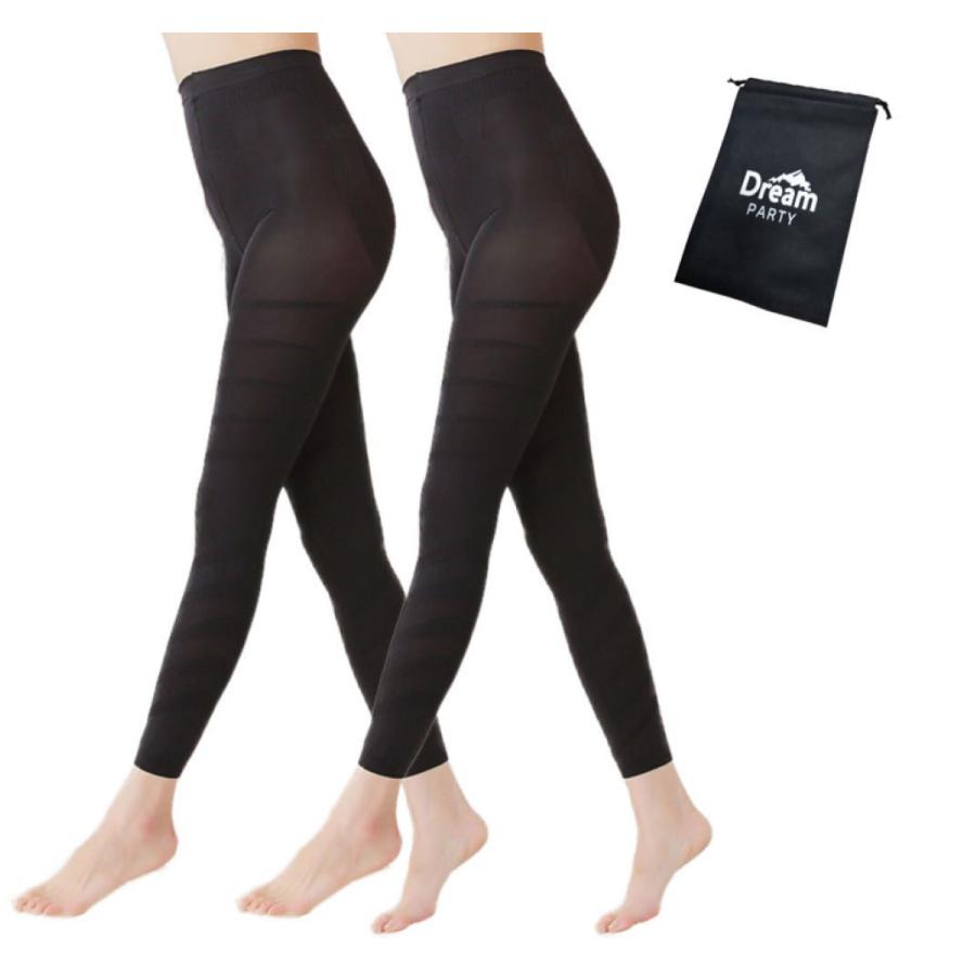 理学療法士推奨】着圧スパッツ 着圧レギンス レディース 2枚組 加圧