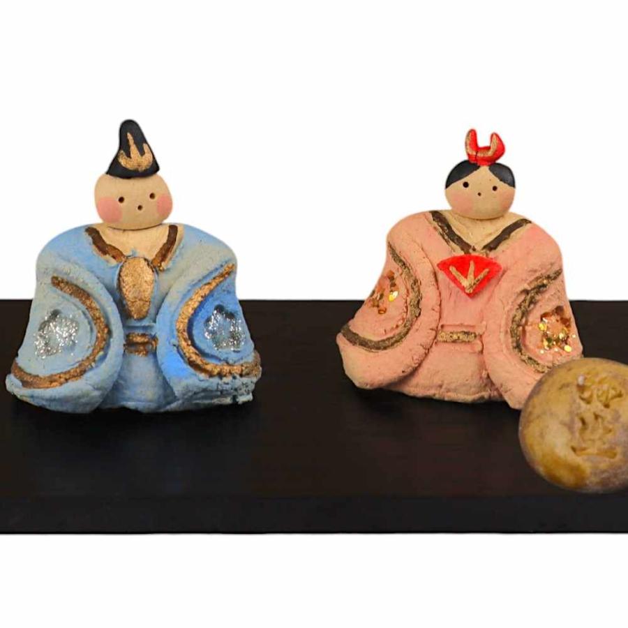 雛人形 コンパクト 陶器 小さい 可愛い ひな人形 人形師の手造り