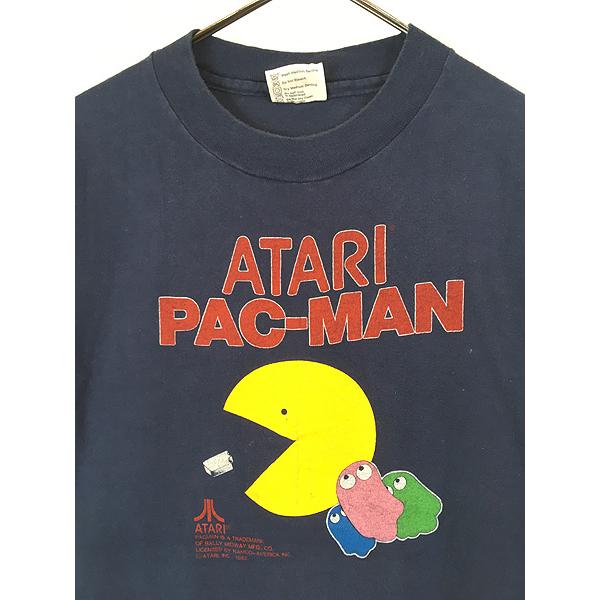 古着 80s USA製 ATARI PAC-MAN パックマン アーケード レトロ ゲーム T