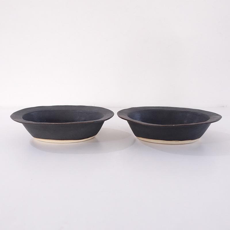 井山三希子 イヤマミキコ *耐熱オーバル 黒 22cm 2点セット*ブラック