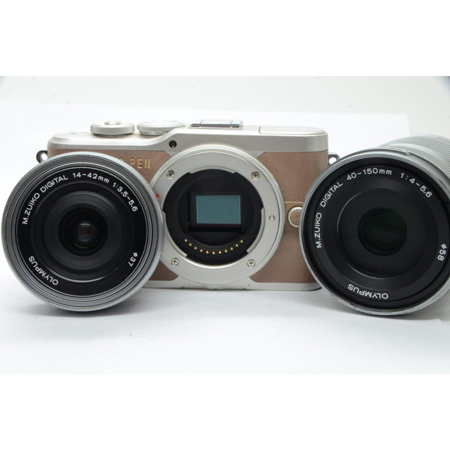 OLYMPUS PEN オリンパス E-PL10 ブラウン EZ ダブルズームキット