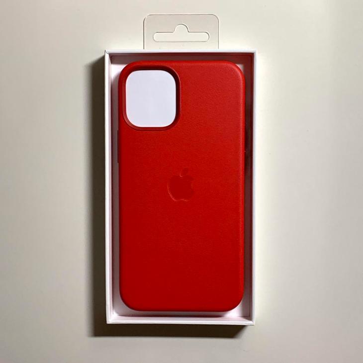 iPhone 12 mini Apple純正 MagSafe対応 レザーケース・レッド 新品