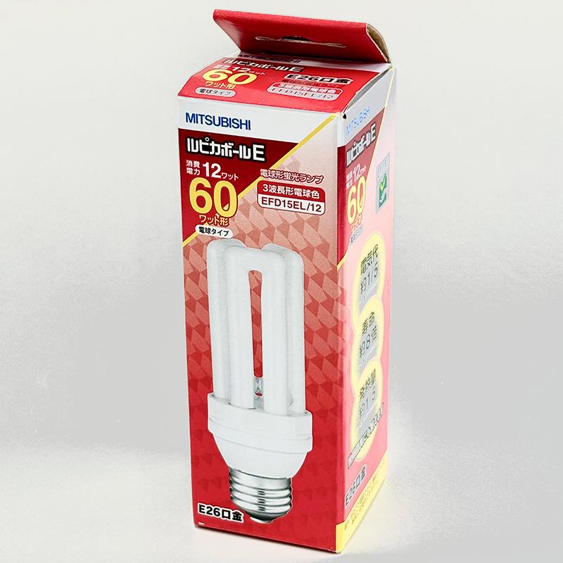 三菱 ルピカボールE 電球形蛍光灯 D形(グローブレス形) 電球色 60W形