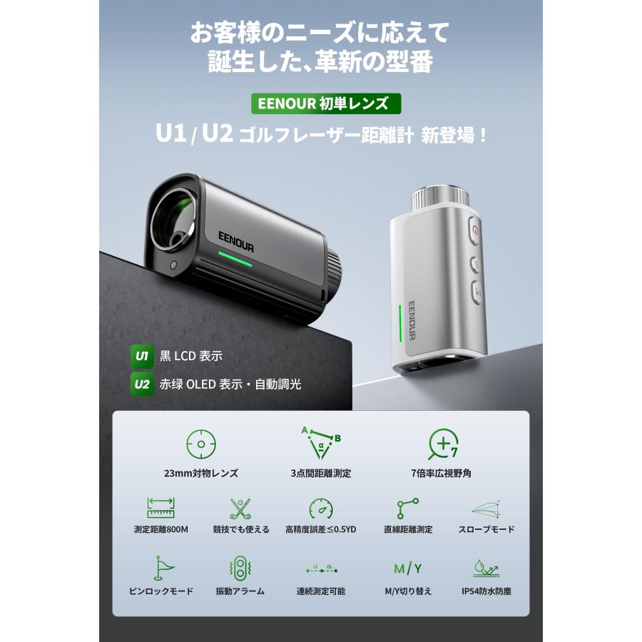 EENOUR EENOUR U1 ゴルフ距離計 レーザー距離計 23mmの超大レンズ ミニ
