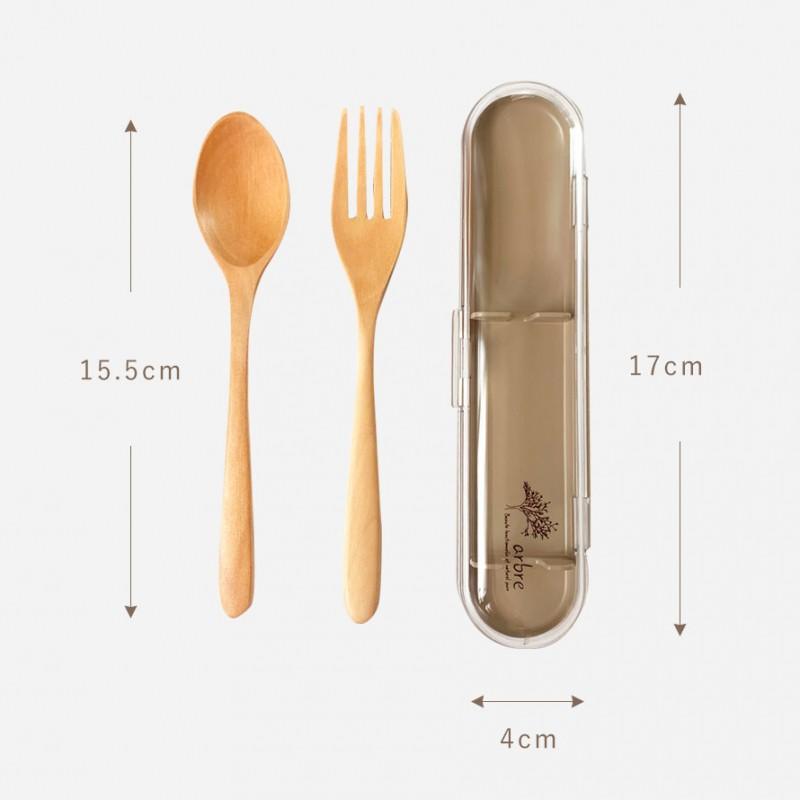 カトラリーセット スプーン フォーク セット 天然木 弁当用 弁当箱
