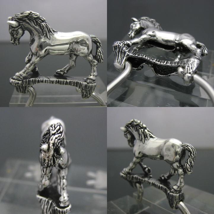 銀の駿馬、ホースキーリング シルバー925 SV925(キーホルダー、キー
