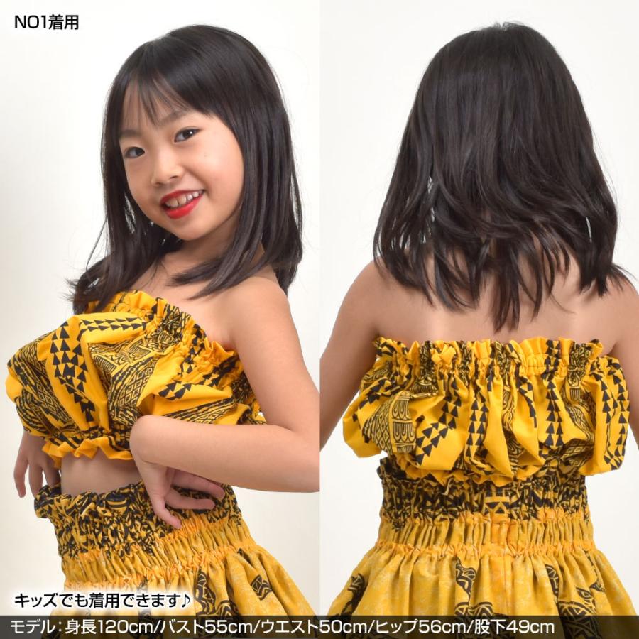 フラダンス衣装 チューブトップ ハワイ フラトップス ショート丈 へそ