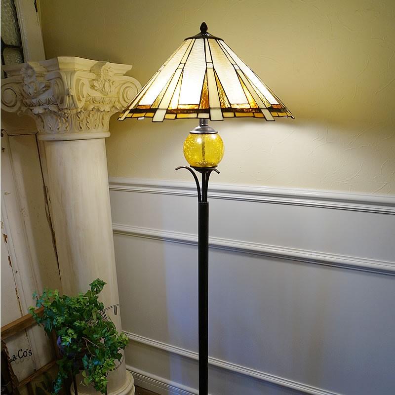 ステンドグラスフロアースタンド 送料無料 ステンドランプ フロア