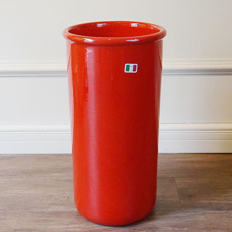 傘立て アンブレラスタンド 陶器 イタリア製傘立て レッド 赤 玄関