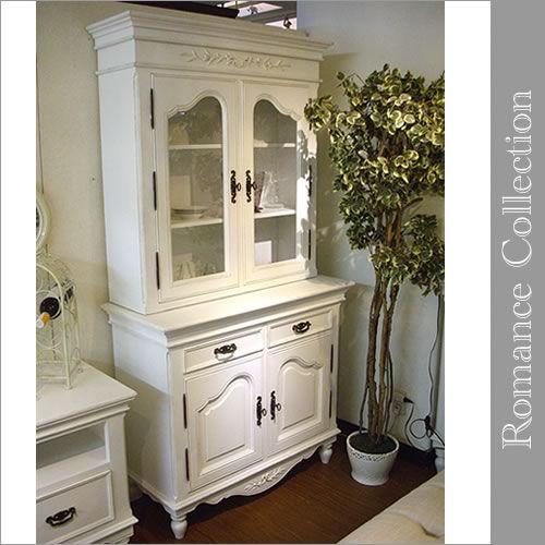 ロマンスコレクション カップボード 食器棚 アンティーク仕上げ