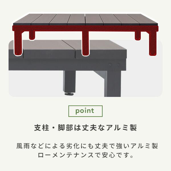 山善（YAMAZEN） ウッドデッキ ガーデンファニチャー YJD-1890(DBR