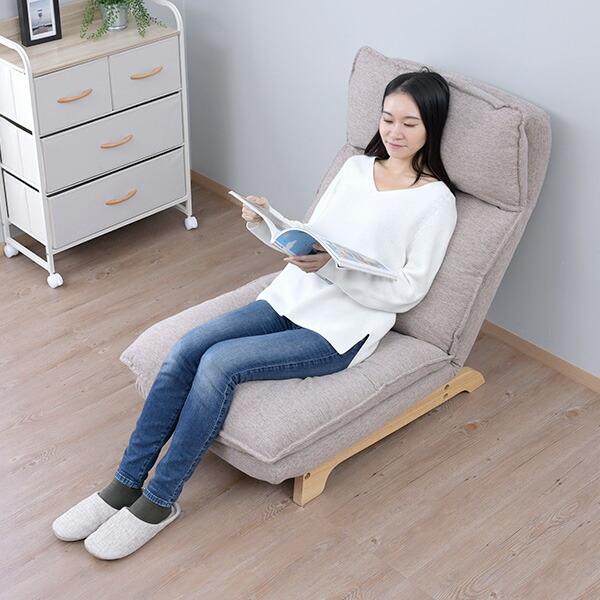 山善（YAMAZEN） ハイバック リクライニングソファ 幅62 奥行89 高さ