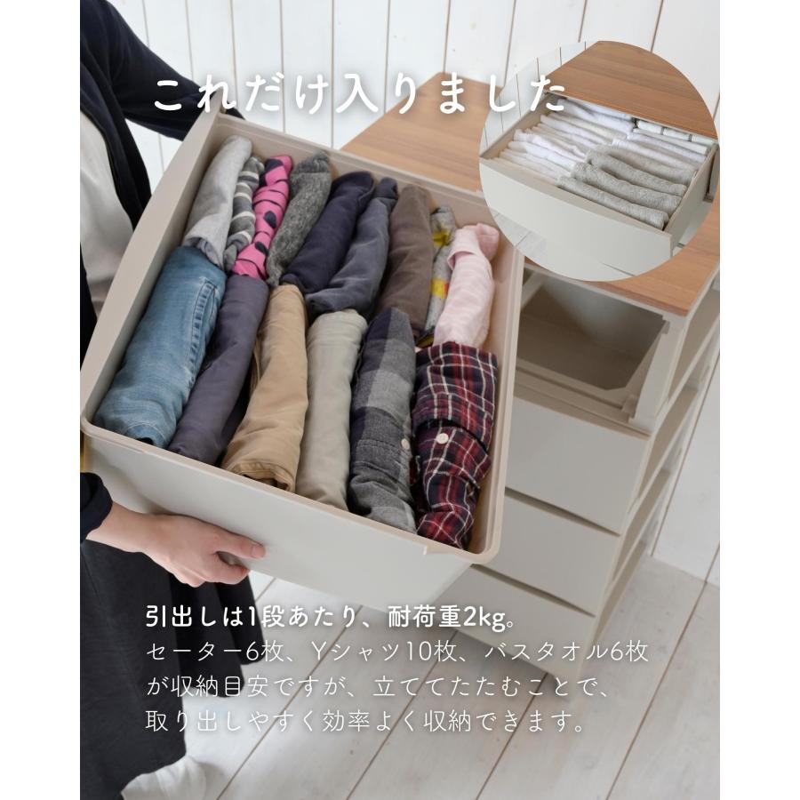 SANKA チェスト 木製 天板付き 衣装ケース 収納ケース ルームス ワイド