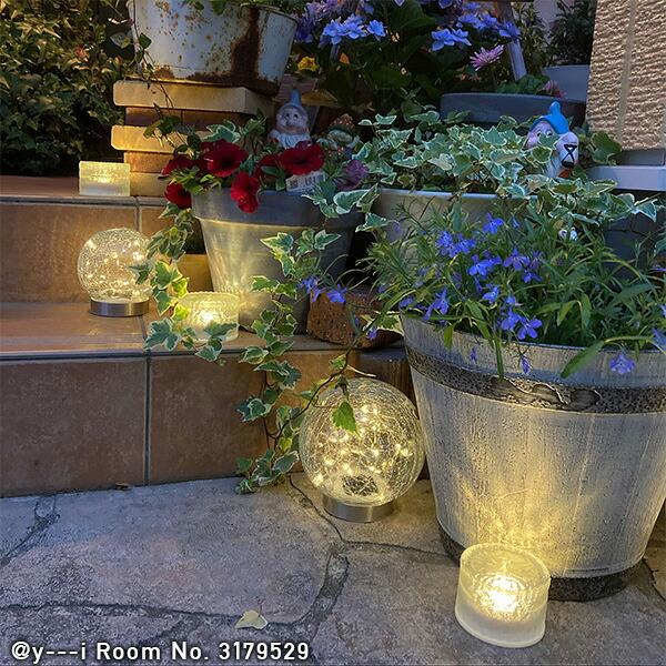 山善（YAMAZEN） LEDソーラーライト 屋外 防水防塵仕様 直径12cmタイプ