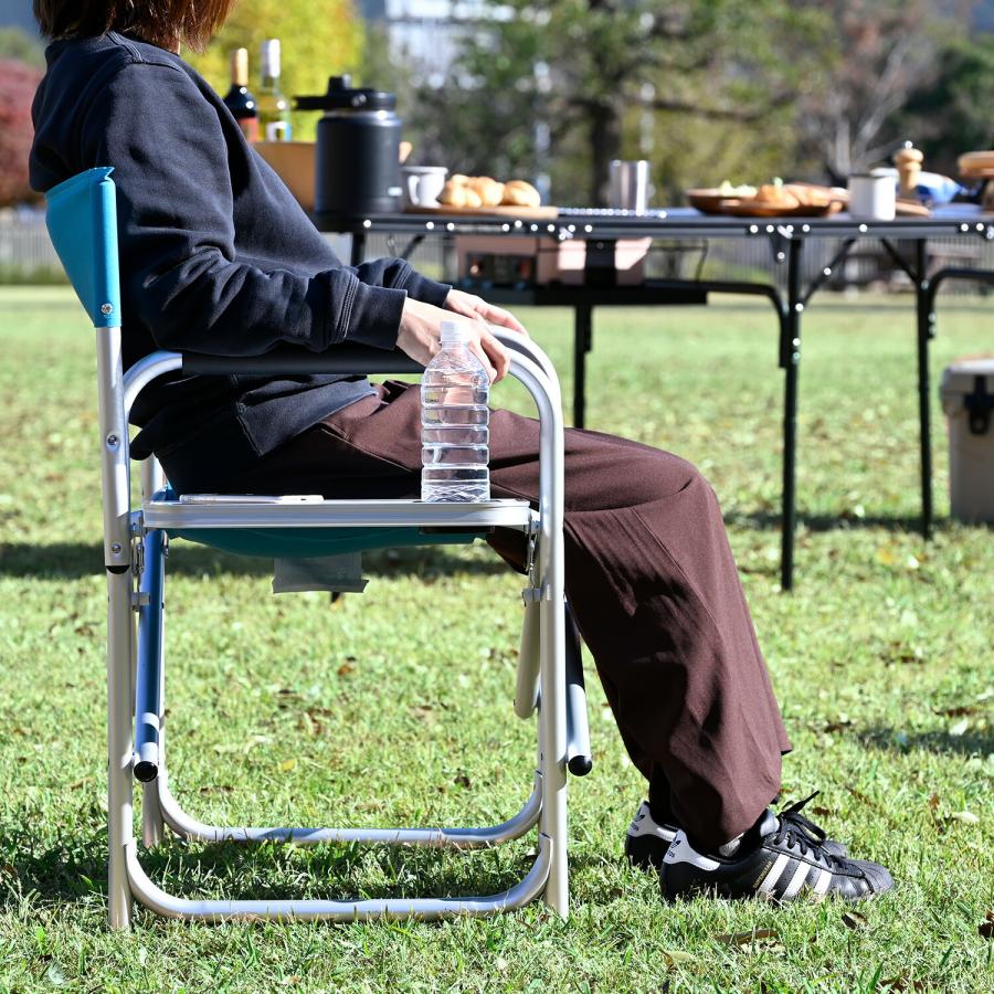 山善（YAMAZEN） ディレクターチェア 2脚セット アウトドアチェア