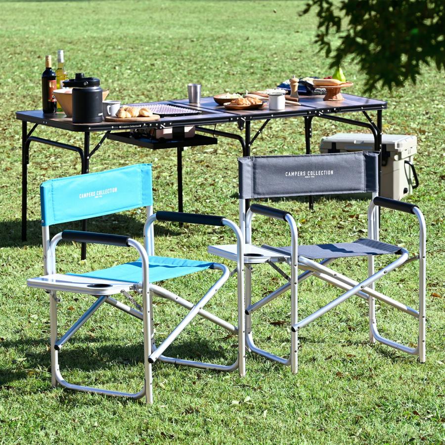 山善（YAMAZEN） ディレクターチェア 2脚セット アウトドアチェア