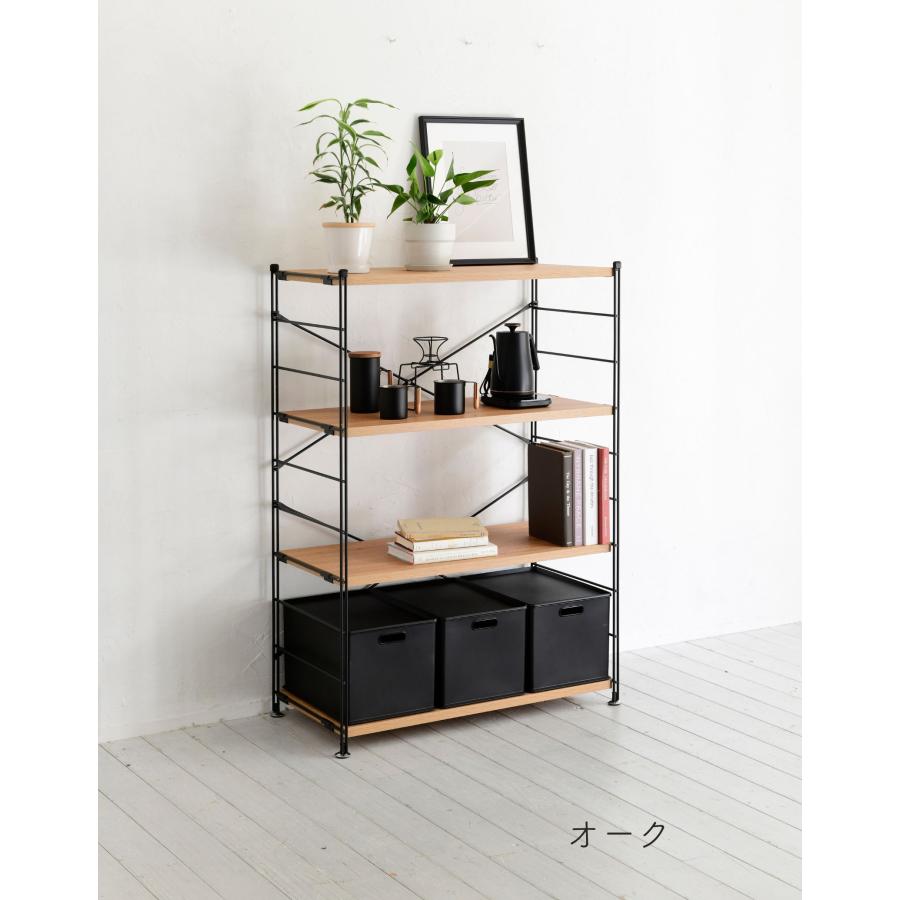 山善（YAMAZEN） ラック 棚 木製棚板 4段 幅85.5 奥行き41.5 高さ123.5
