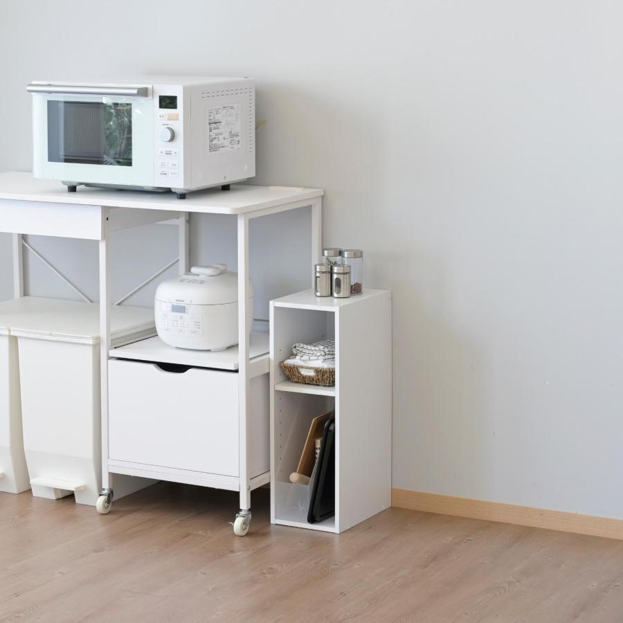 山善（YAMAZEN） カラーボックス 2段 スリム 隙間収納 幅20 奥行き29