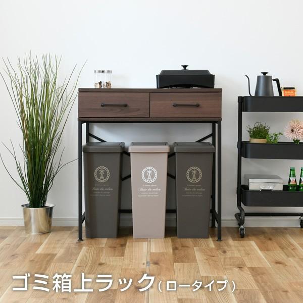 山善（YAMAZEN） ゴミ箱上ラック 高さ85 引き出し付き DGR-800L 作業台
